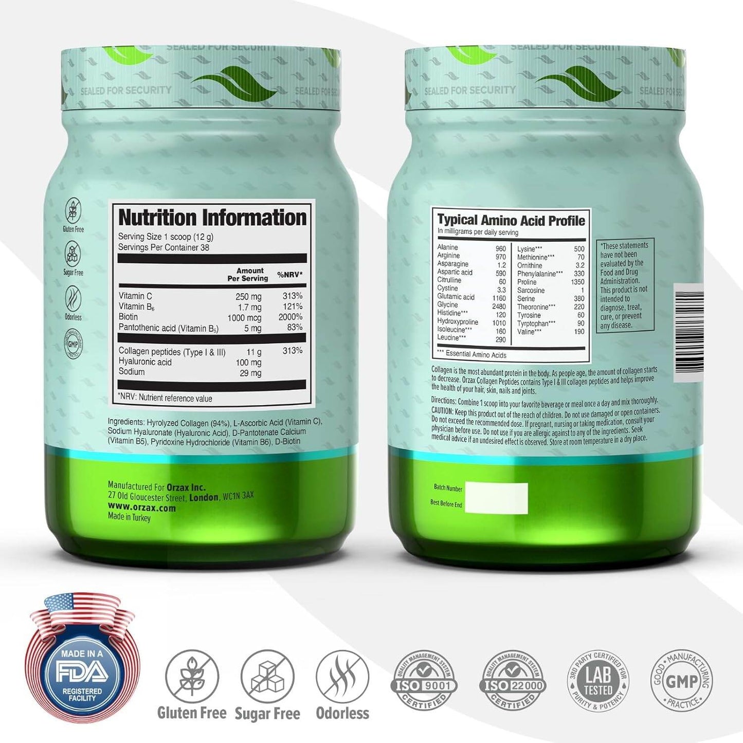 Collagen Peptides Unflavored 454g 38 Servings