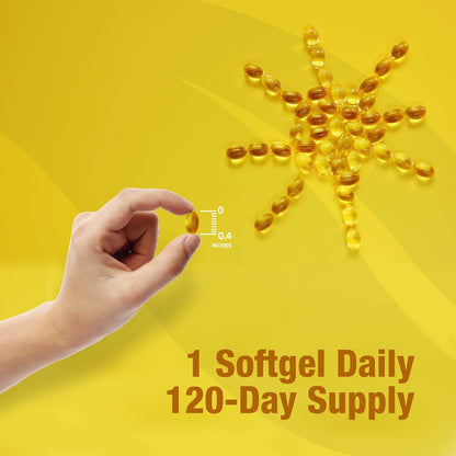 Orzax Vitamin D3 10,000 IU 250mcg 120 Softgels