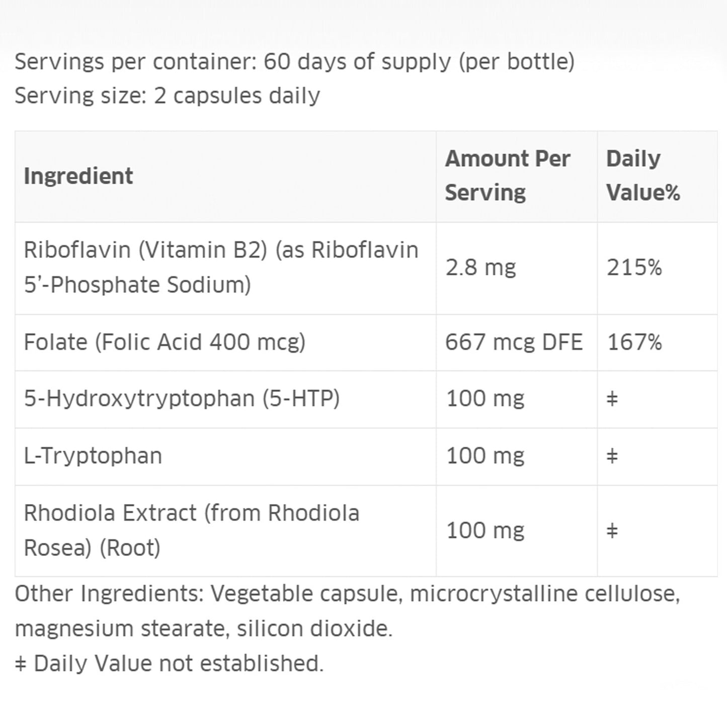 5-HTP Complex Positive Mood Sleep Supplement 200mg 120 Capsules