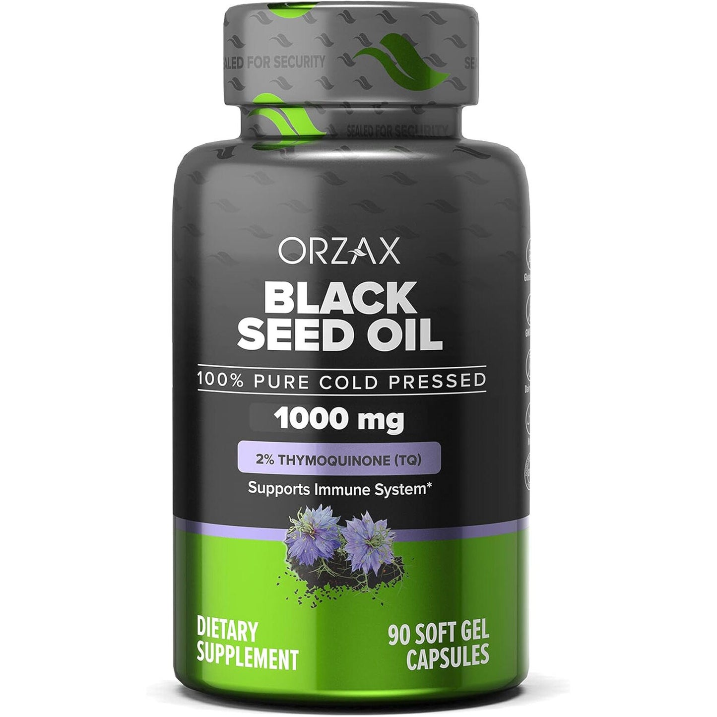 Black Seed Oil 1000 mg 60/90 Organic Cold Pressed Soft Gel Capsules