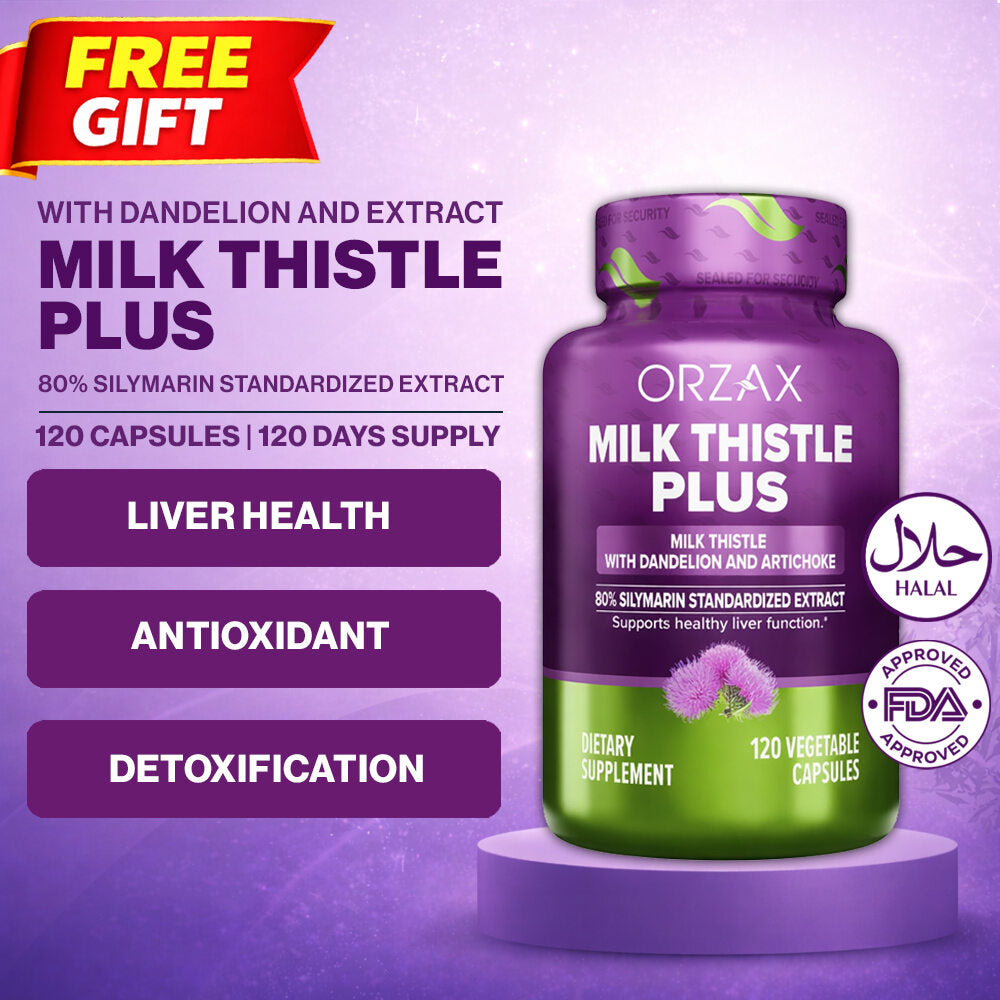 Milk Thistle Plus with 80% Silymarin 120 Capsules