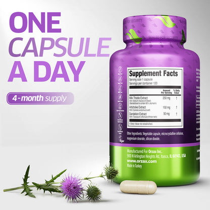 Milk Thistle Plus with 80% Silymarin 120 Capsules