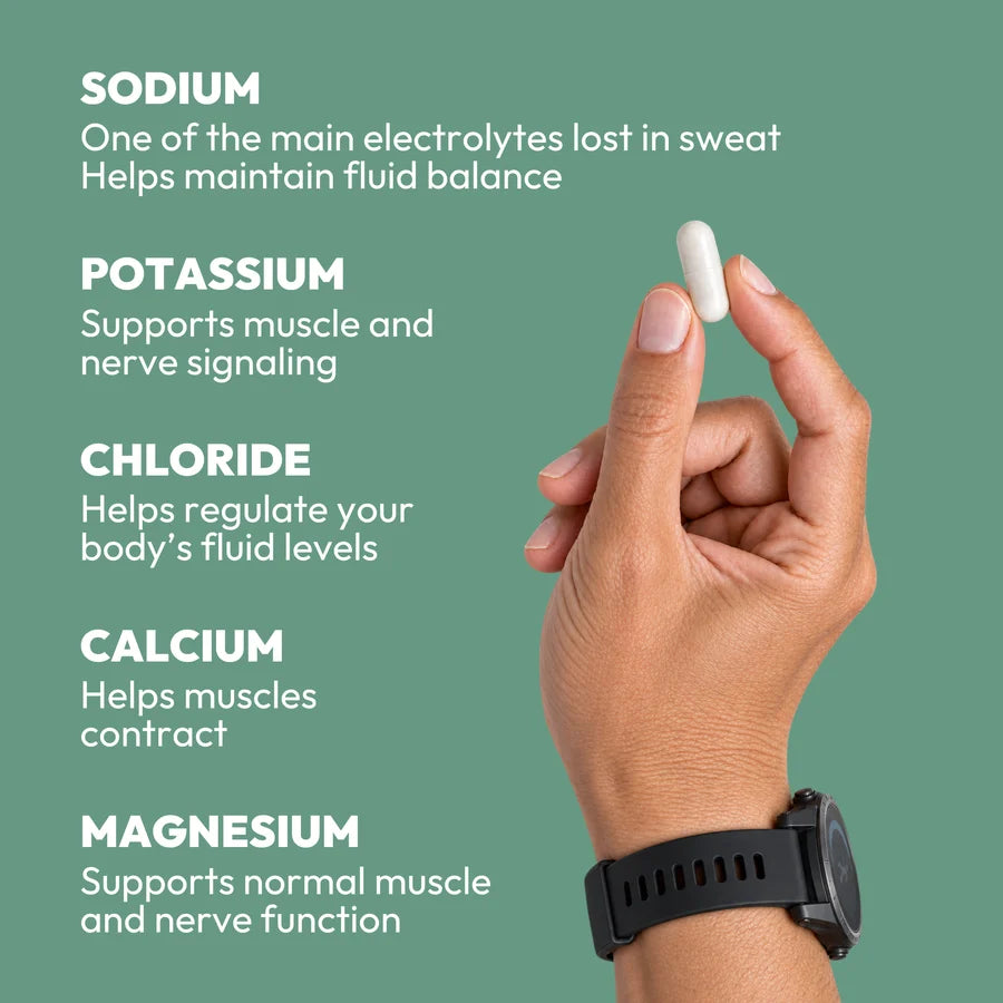 SaltStick Caps + Caffeine electrolyte capsules ingredient benefits