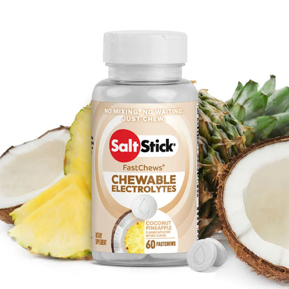 SaltStick FastChews Coconut Pineapple 60-tablet bottle