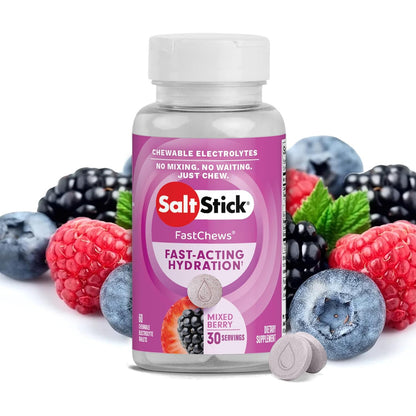 SaltStick FastChews Mixed Berry 60-tablet bottle