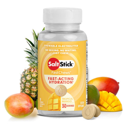 SaltStick FastChews Tropical Mango 60-tablet bottle