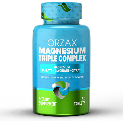 Magnesium Triple Complex Glycinate Citrate Malate 200 mg 60 Tablets