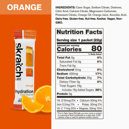 Skratch Labs Hydration Sport Drink Mix  Electrolyte Powder 10/20 Pack