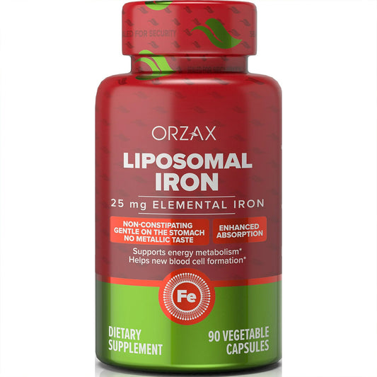 Iron Supplement Liposomal 25mg 90 Vegetable Capsules