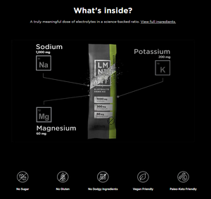 LMNT electrolyte drink mix ingredients