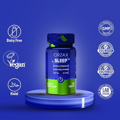 Sleep Melatonin 5 mg Vitamin B6 5-HTP Fast Asleep 120 Tablets