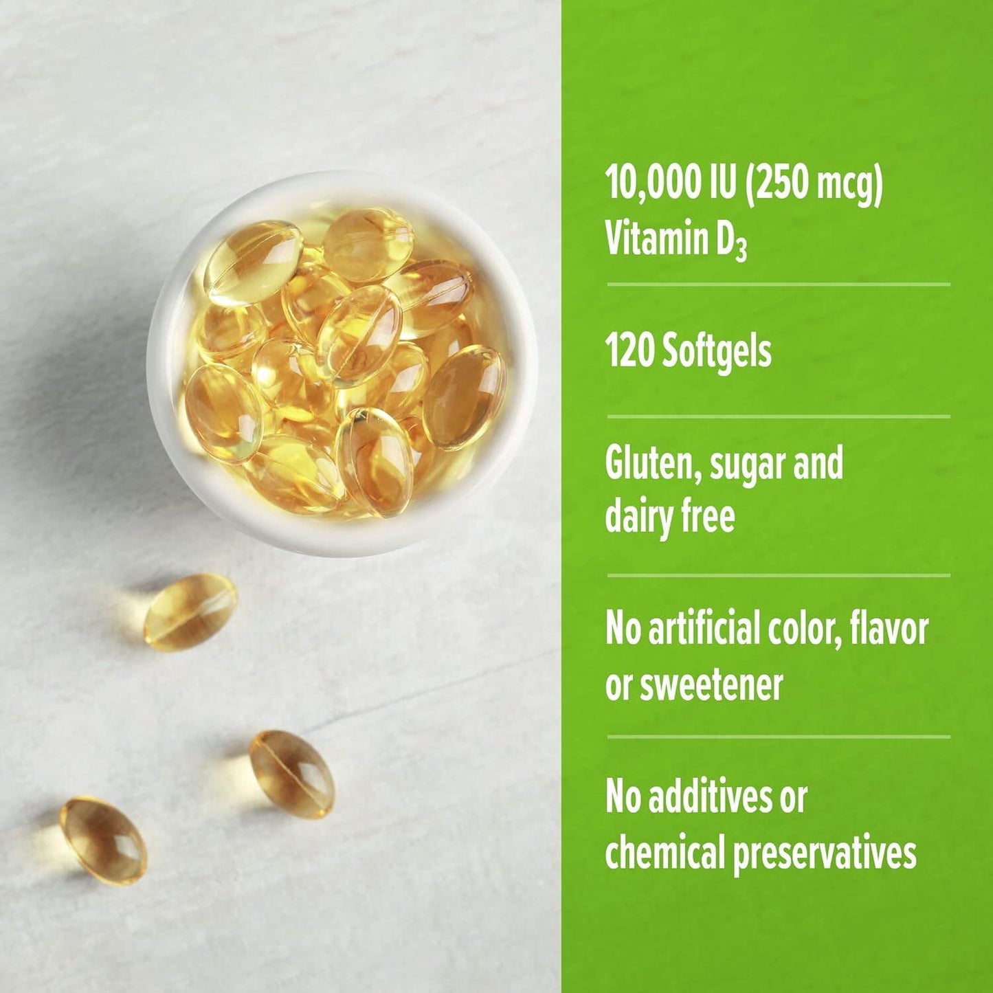 Orzax Vitamin D3 10,000 IU 250mcg 120 Softgels