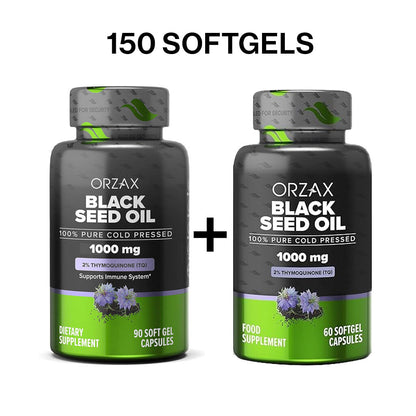 Black Seed Oil 1000 mg 60/90 Organic Cold Pressed Soft Gel Capsules