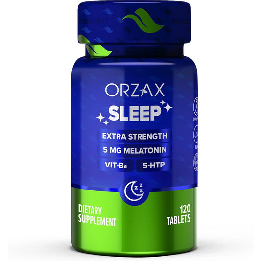 Sleep Melatonin 5 mg Vitamin B6 5-HTP Fast Asleep 120 Tablets