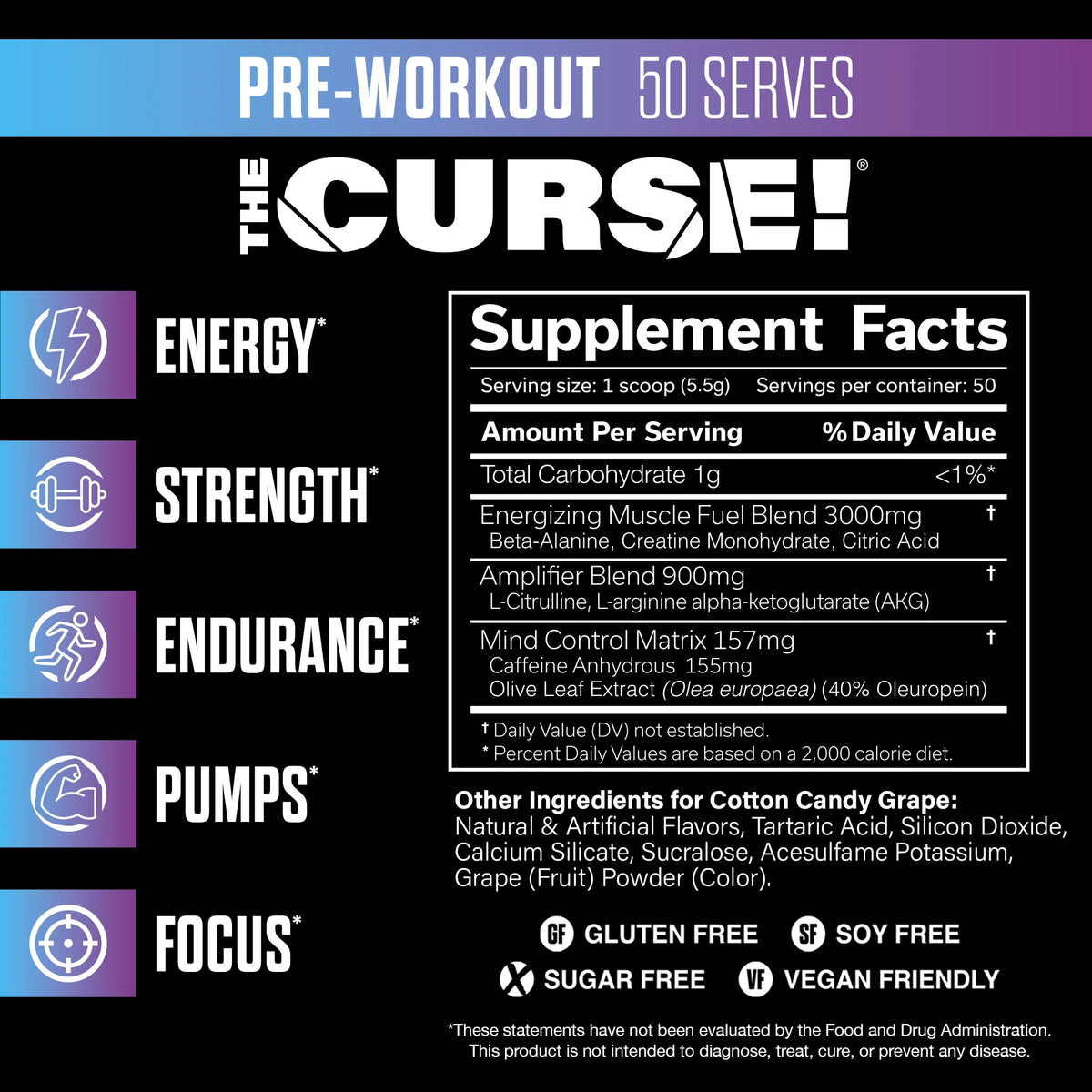 JNX Sports The Curse Pre-Workout 50 Servings