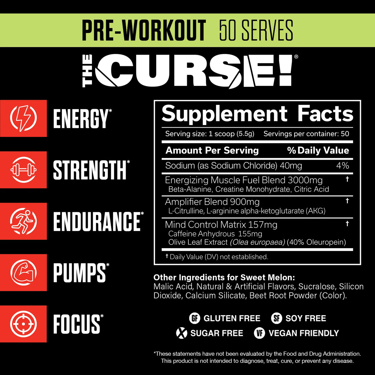 JNX Sports The Curse Pre-Workout 50 Servings