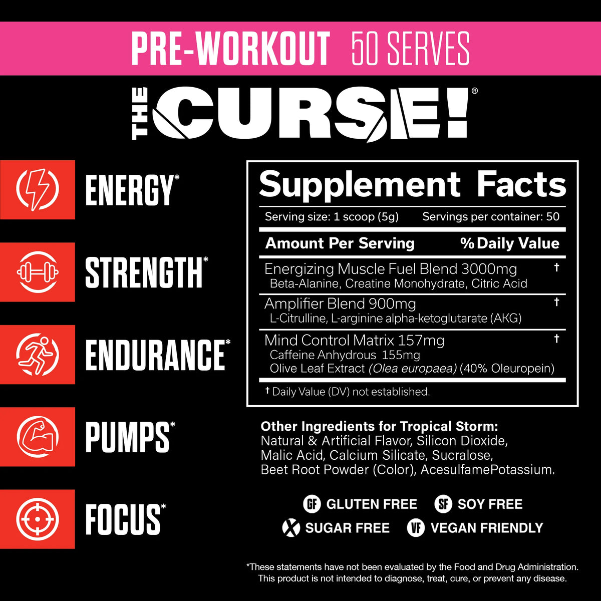 JNX Sports The Curse Pre-Workout 50 Servings