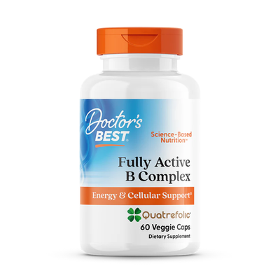 Doctor's Best Fully Active B Complex with Quatrefolic, 60 Veggie Caps