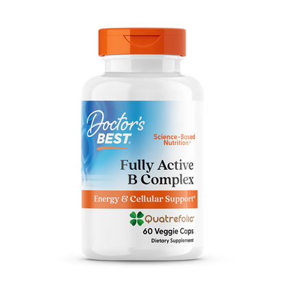 Doctor's Best Fully Active B Complex with Quatrefolic, 60 Veggie Caps