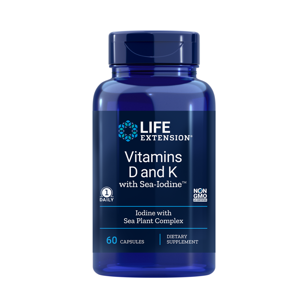 Life Extension Vitamins D and K with Sea-Iodine