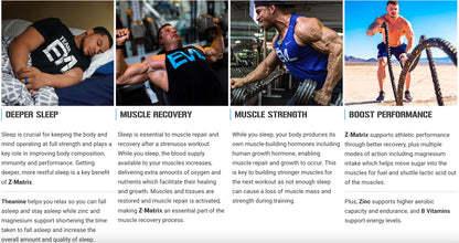 EVLution Z-Matrix ZMA 240粒 肌肉恢复与睡眠支持