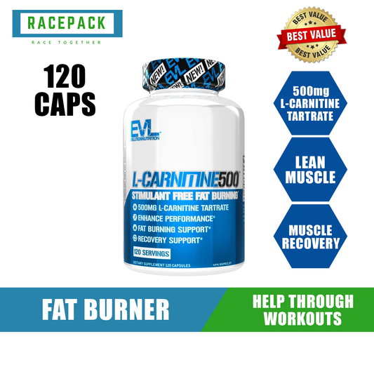 EVLution Carnitine 500mg of Pure L-Carnitine 120 Servings Capsule