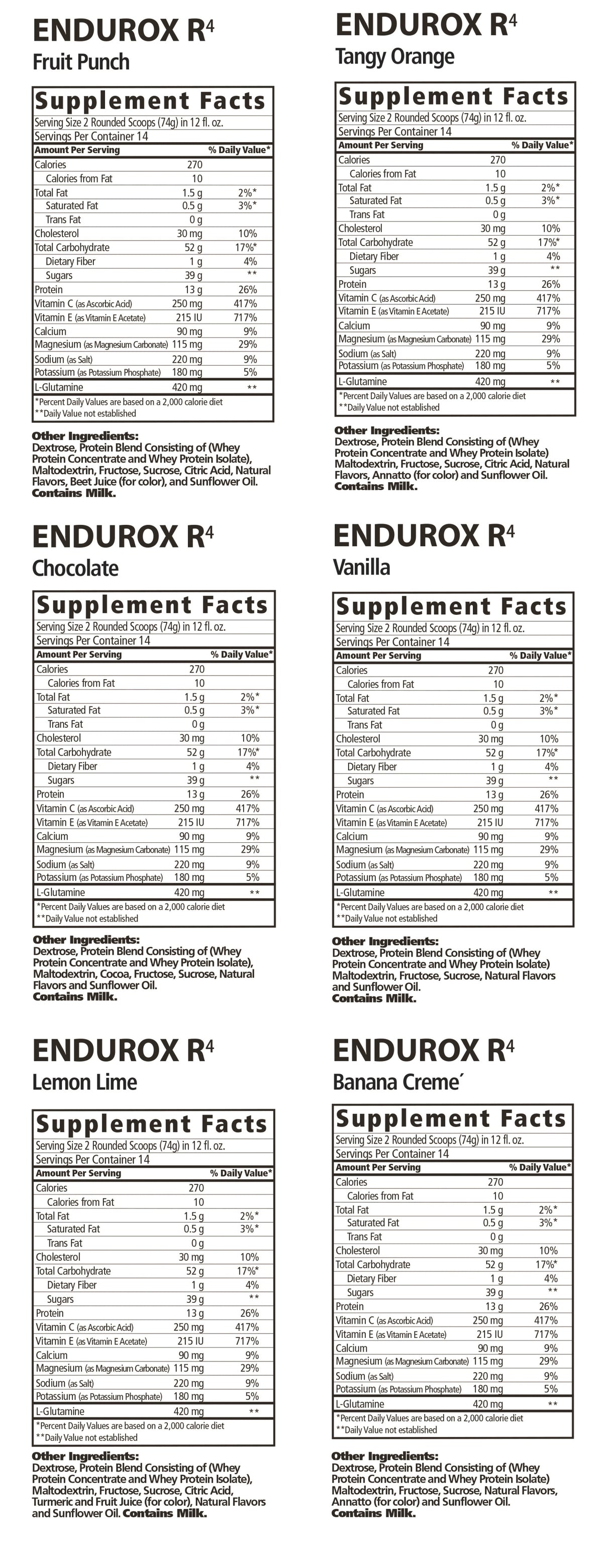 Endurox R4 Recovery Drink Powder for Running, Cycling, Marathon & Endurance Sports, 14 Servings