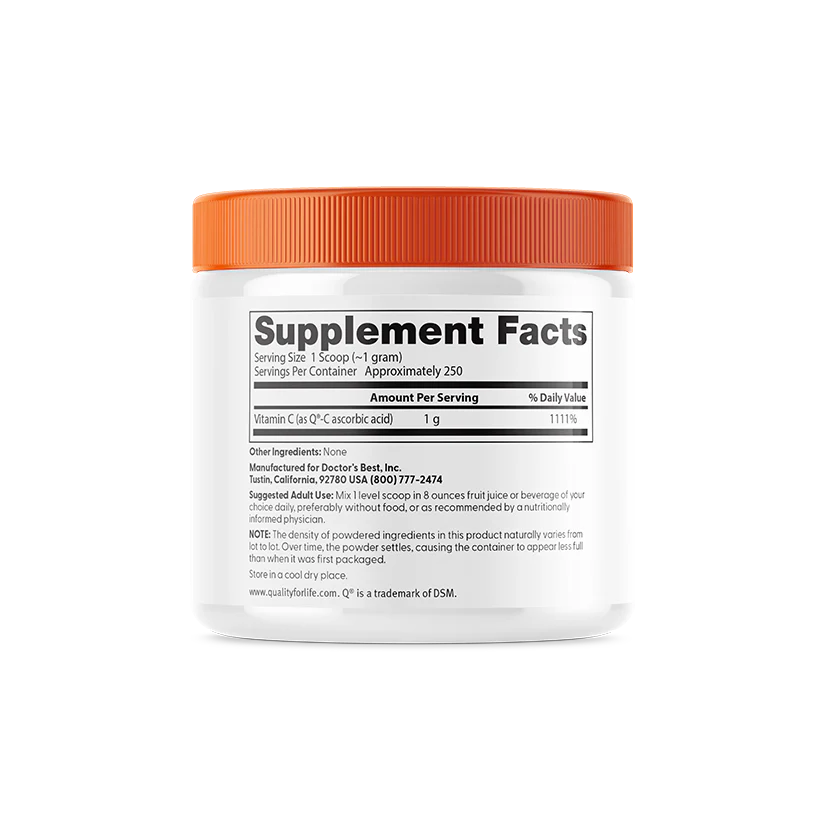 Doctor's Best Pure Vitamin C Powder with Q-C, 8.8 oz (250 g)