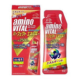 minoVITAL Aminoshot Perfect Energy box with four 45g pouches and one pouch