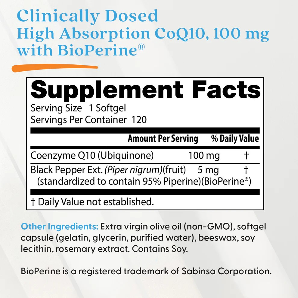Doctor's Best High Absorption CoQ10 with BioPerine