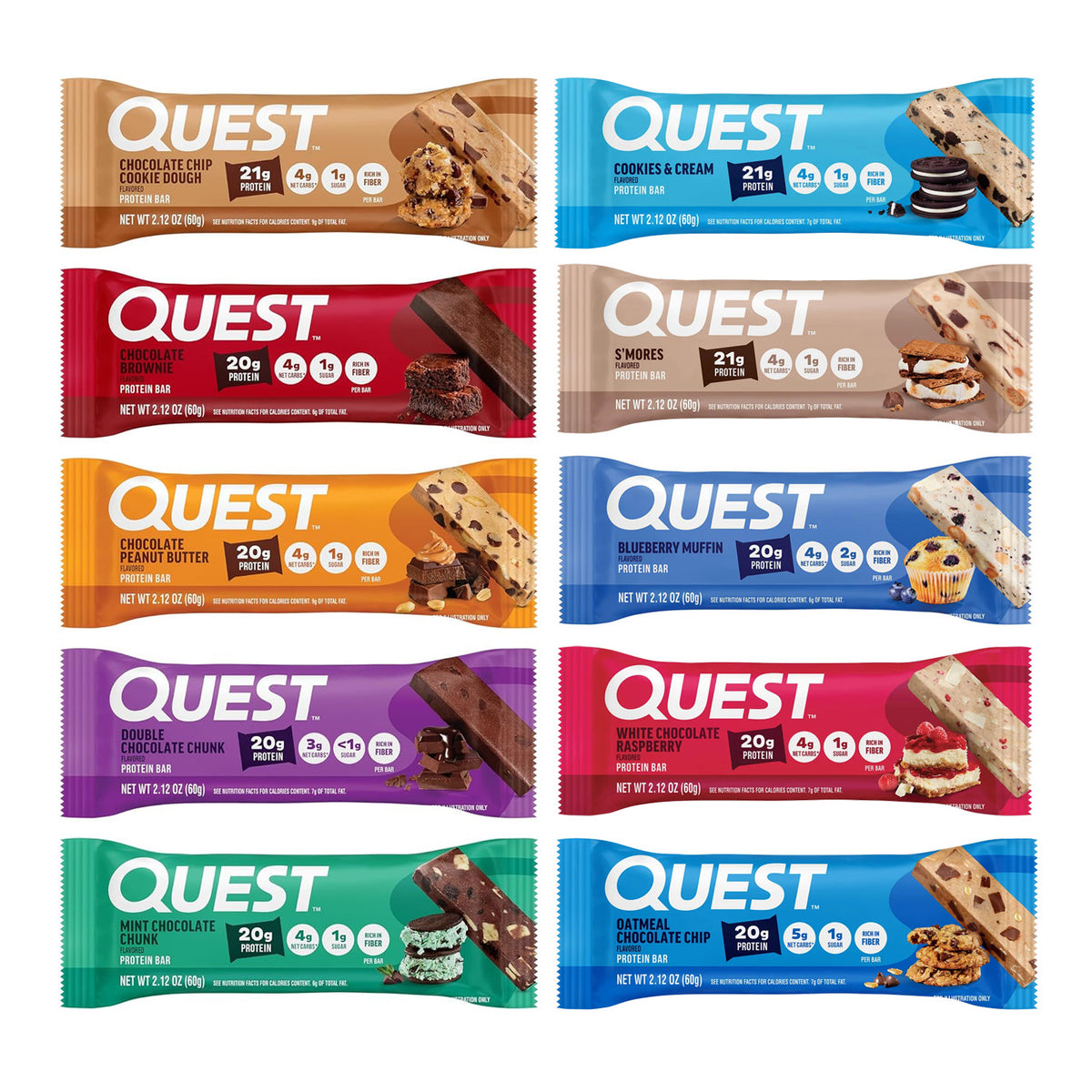 QUEST Nutrition Protein Bar 6, 12 Pack – High Protein Snack for Fitness, Gym & Active Lifestyle