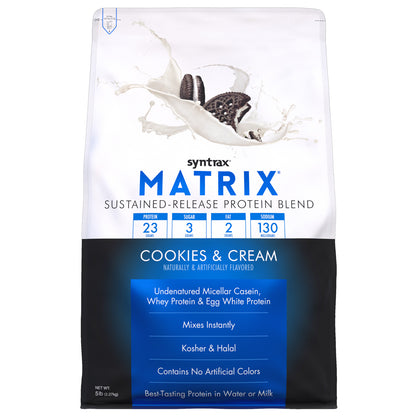 (Free Shaker & Creatine Sachets) HALAL SYNTRAX Matrix Protein Blend 2LB 5LB GOURMET Flavours Low Carb Low Sugar Made In USA