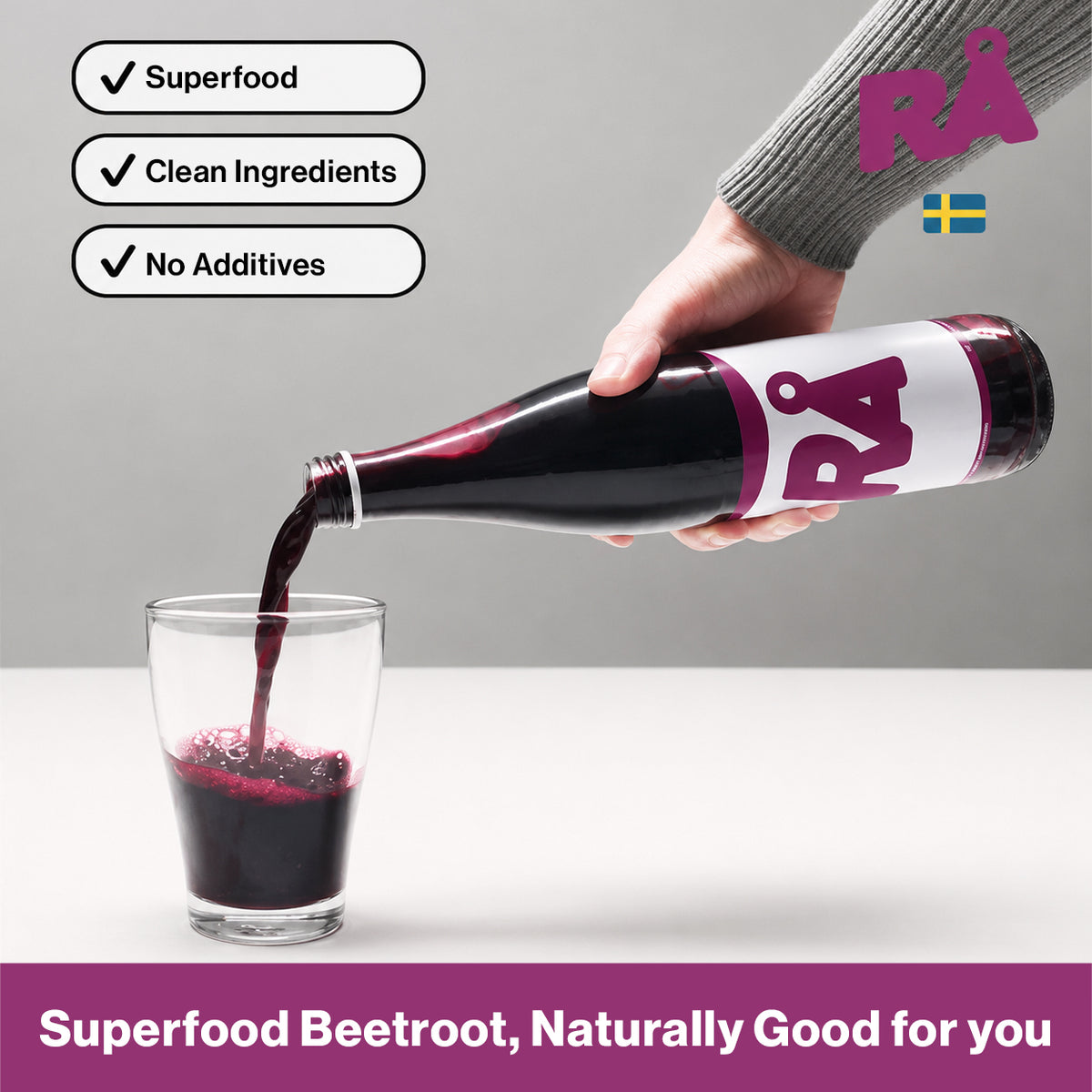 Swedish Beetroot Apple Juice 330ml – 3,6 Bottles | Natural Juice for Sports, Marathon & Daily Wellness