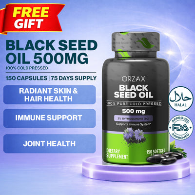 Orzax Black Seed Oil 500 mg 150 Caps