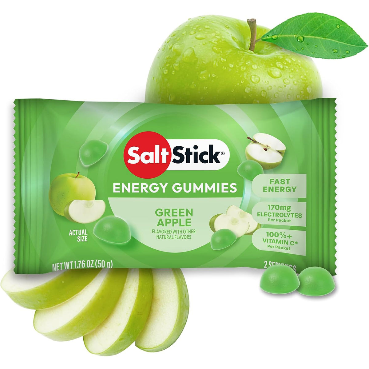 SaltStick Energy Gummies 3 Pack – Carbohydrate & Electrolyte Chews for Running, Marathon, Cycling & HYROX