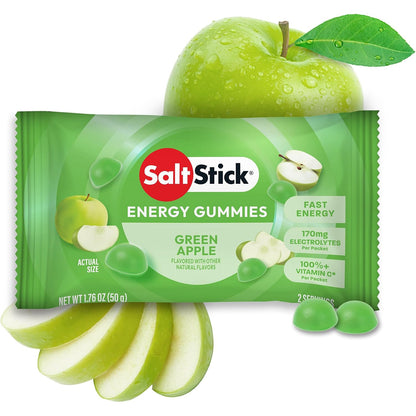 SaltStick Energy Gummies 3 Pack – Carbohydrate & Electrolyte Chews for Running, Marathon, Cycling & HYROX