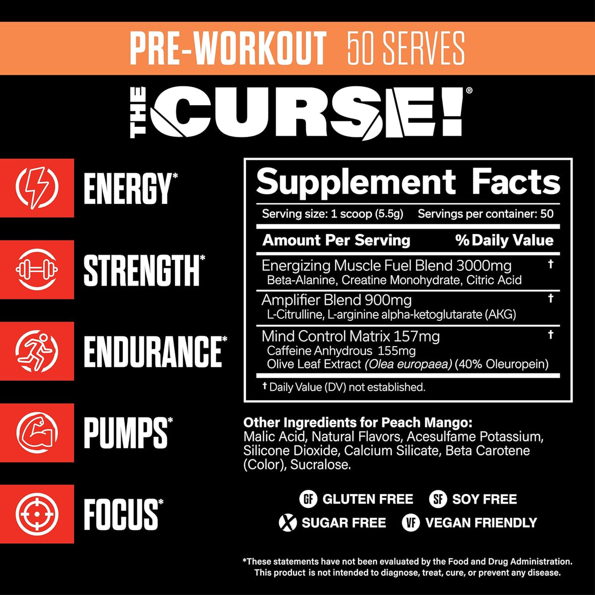 JNX Sports The Curse Pre-Workout 50 Servings