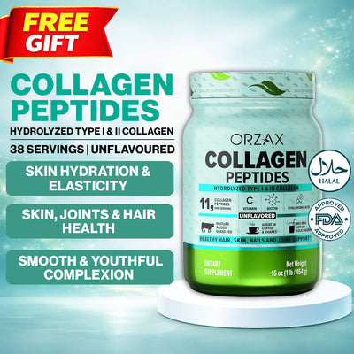 Orzax Collagen Peptides Unflavored 454g