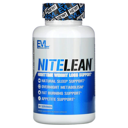 EVLution Nutrition NiteLean 30粒装燃脂剂。体重管理