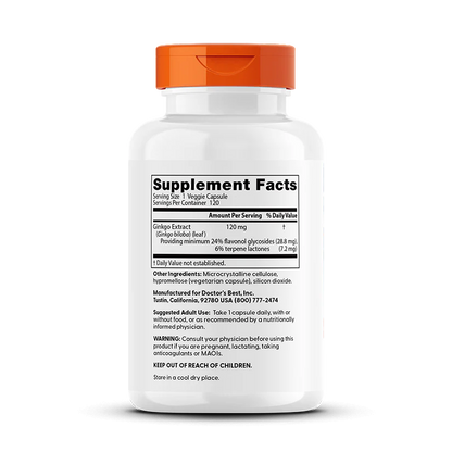 Doctor's Best Extra Strength Ginkgo, 120 mg