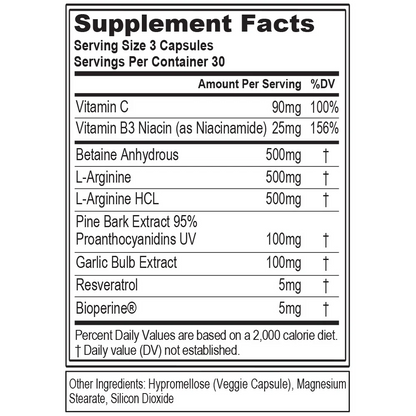 EVLution Nutrition Pump Mode 训练前补充剂 90 粒素食胶囊 (30 份) 增强肌肉 提升表现 增加力量 提高耐力