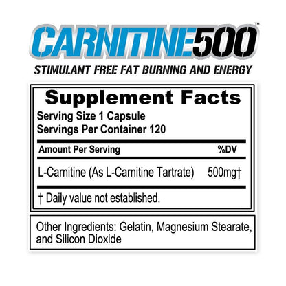 EVLution Nutrition L-Carnitine 500 120 Caps