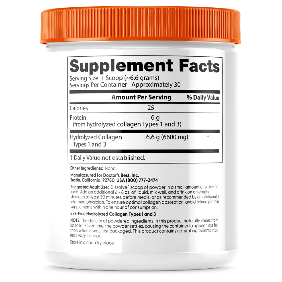 Doctor's Best Pure Collagen Types 1 and 3 Powder, 7.1 oz (200 g)