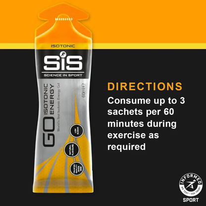 Science In Sport SIS GO Isotonic Energy Gels 30 Packs x 60 ml per serving