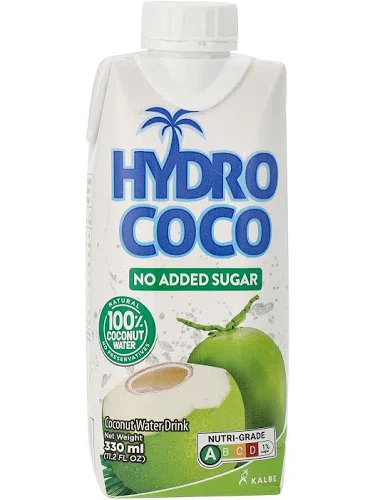 HYDRO COCO 100% Coconut Water No Added Sugar Natural Electrolytes Rich in Minerals Low Calorie 6 12 24 Pack