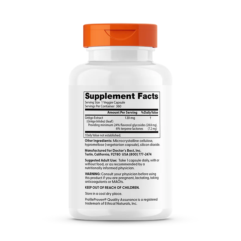 Doctor's Best Extra Strength Ginkgo, 120 mg