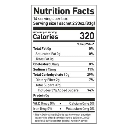 Maurten Drink Mix 320 nutrition facts 80g carbohydrates