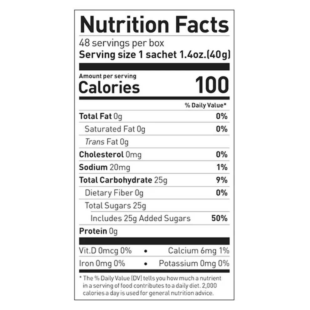 Maurten Gel 100 nutrition information