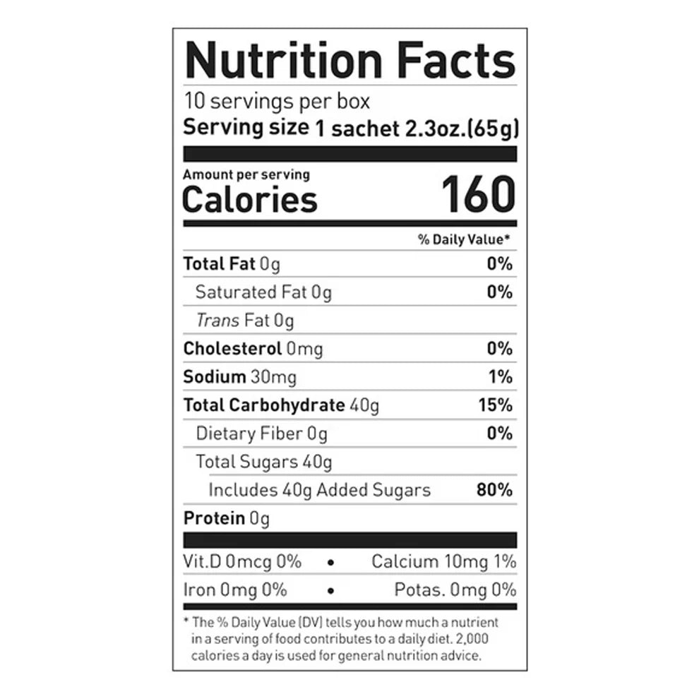 Maurten Gel 160 nutrition information