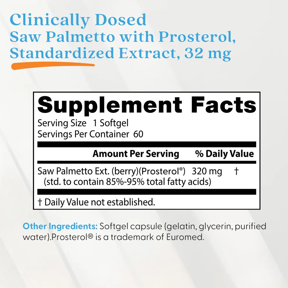 Doctor's Best Saw Palmetto with Prosterol, Standardized Extract